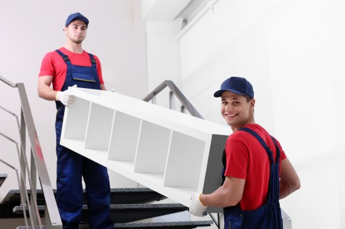 Removal team preparing for a local move in Sipson
