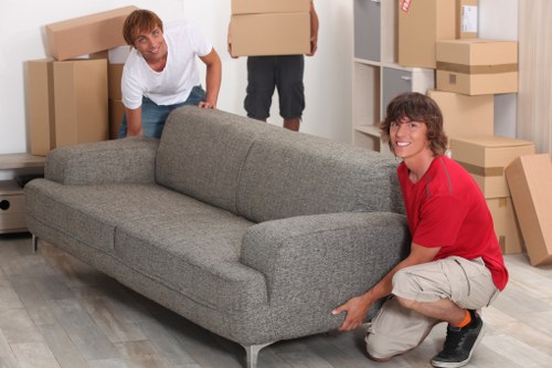 Commercial removals team handling office equipment for a local Sipson business