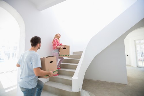 Organised moving checklist and packed boxes for a relocation in Sipson