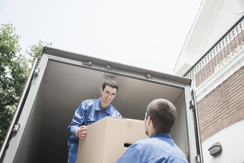 Packed removal truck ready for loading in Sipson
